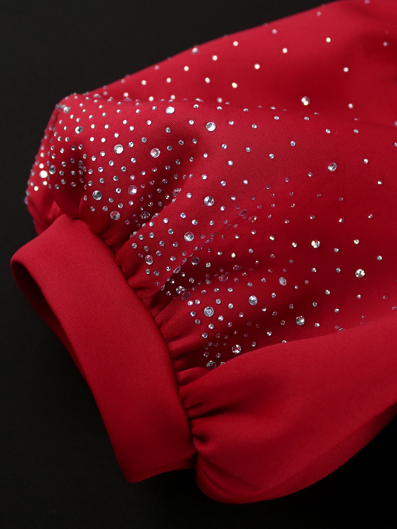 Women Beaded Puff Sleeve Formal Party Evening Dress 15