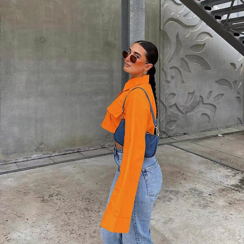 Fall Casual Pocket Short-Sleeve Shirt 3