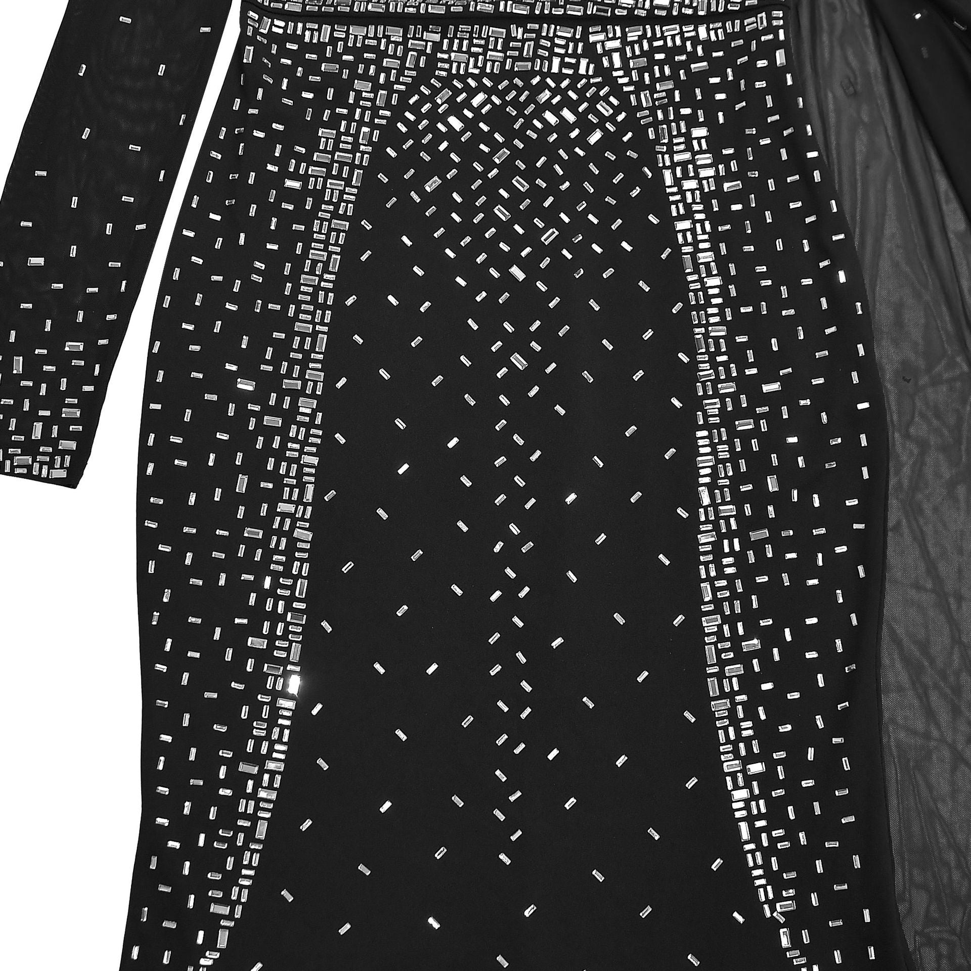 Women Sexy Mesh Beaded Bodycon Dress 21