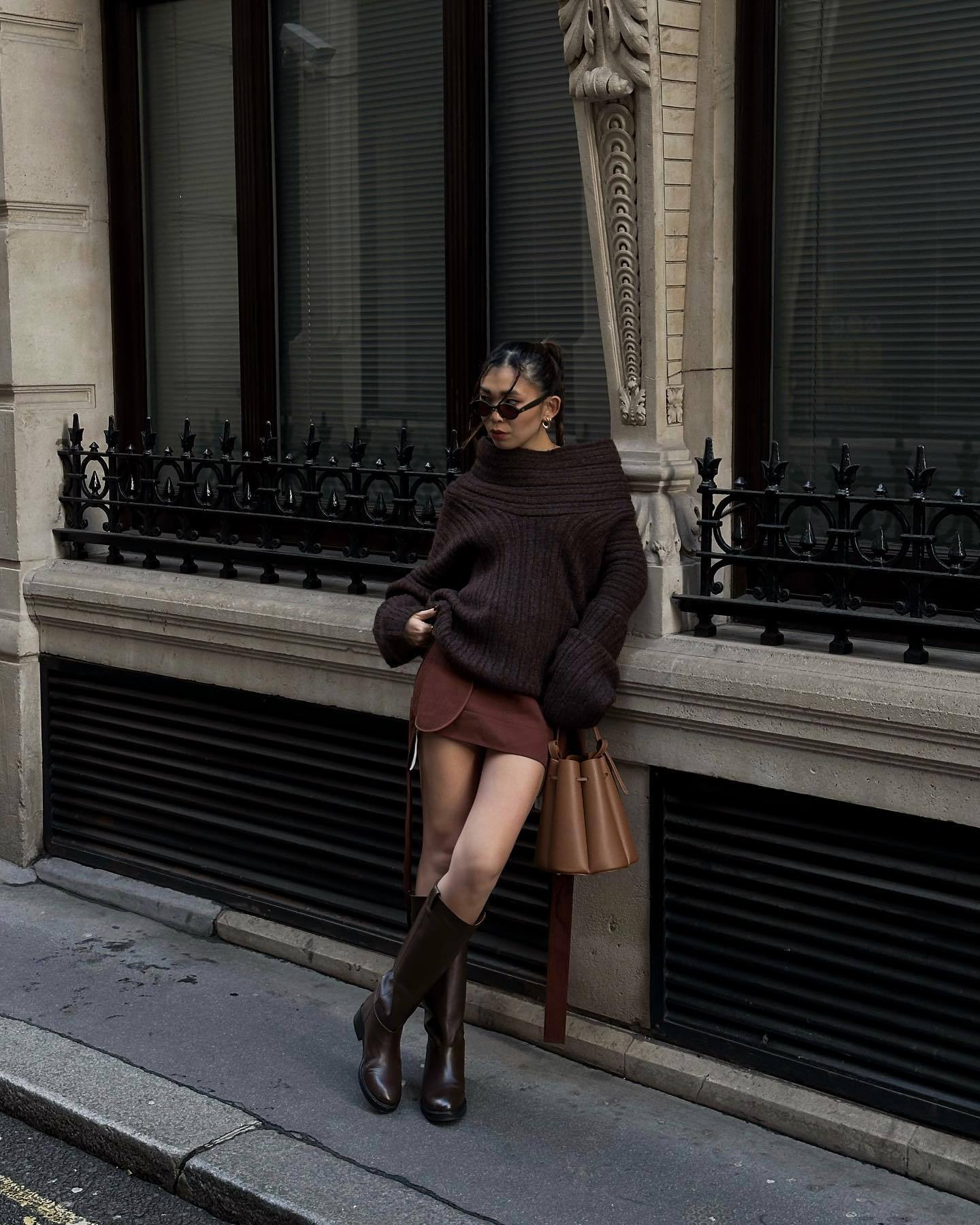 Spring And Autumn Off Shoulder Loose Casual Knitting Shirt Long Sleeve Sweater 13