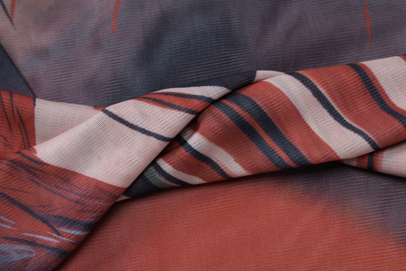 Women's Winter Fashion Sexy Printed Slim Slit Round Neck Short Sleeve Dress 14