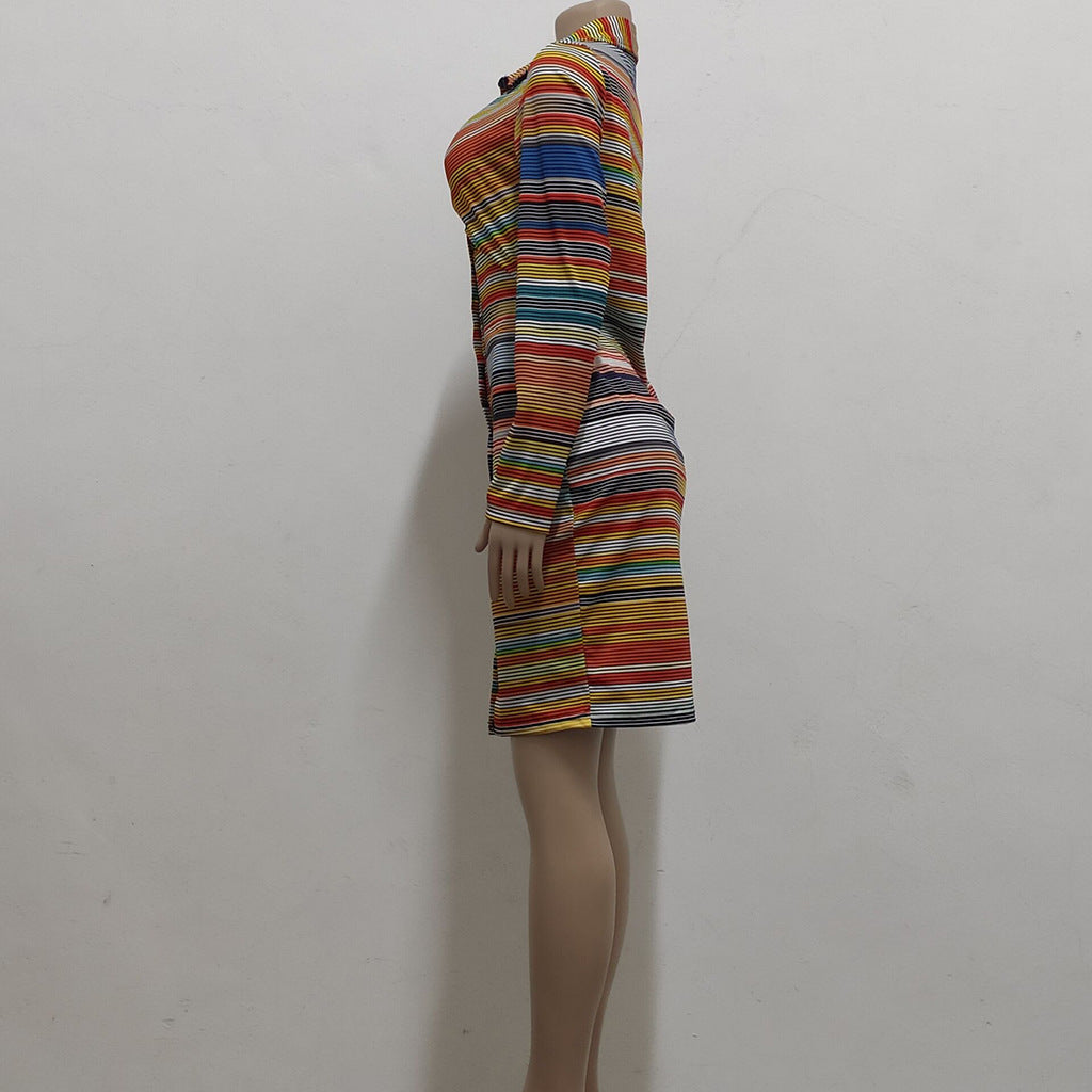 Sexy Fashion Printing Button Shirt Women's Dress 10