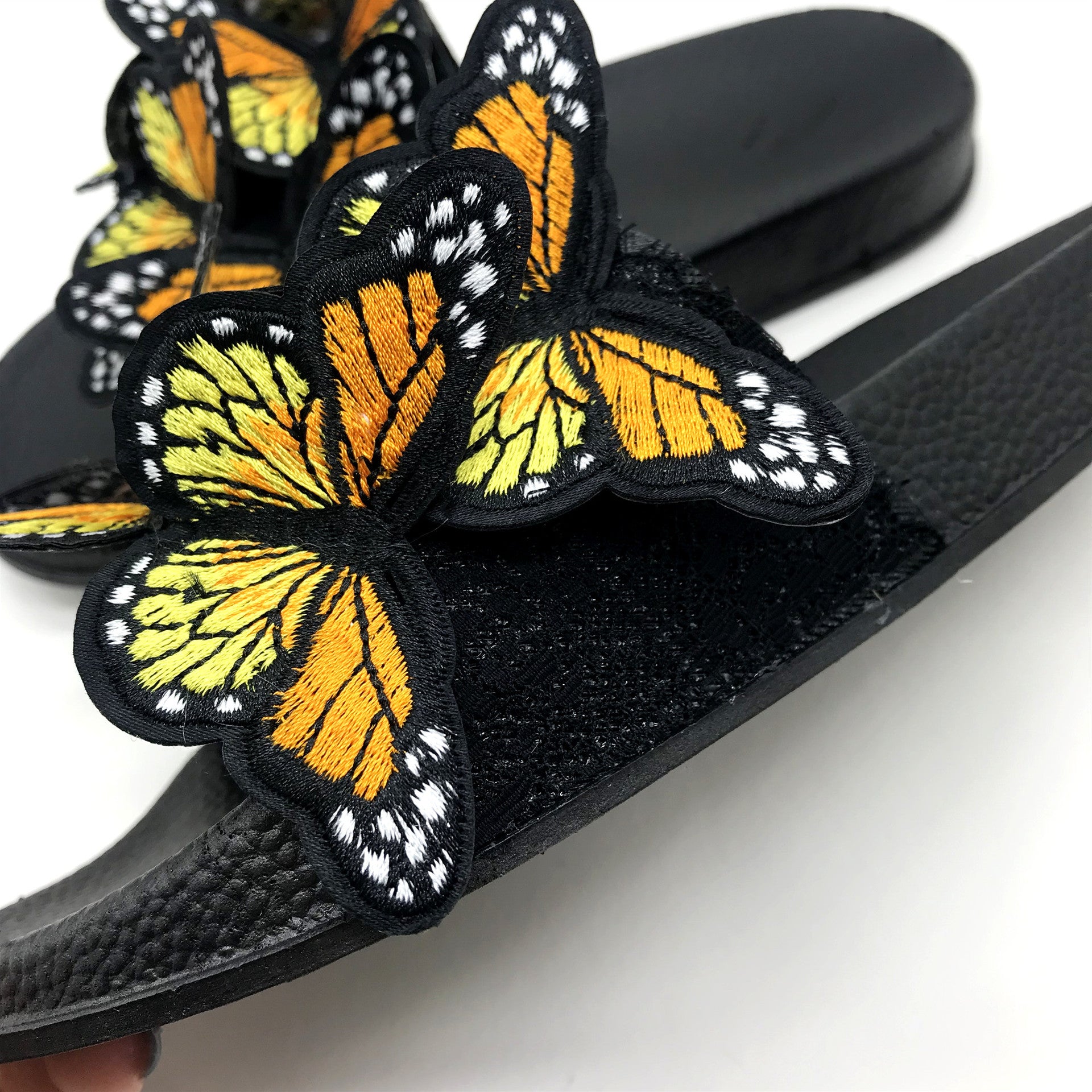 Women bowknot embroidered flip flops and flat shoes 28