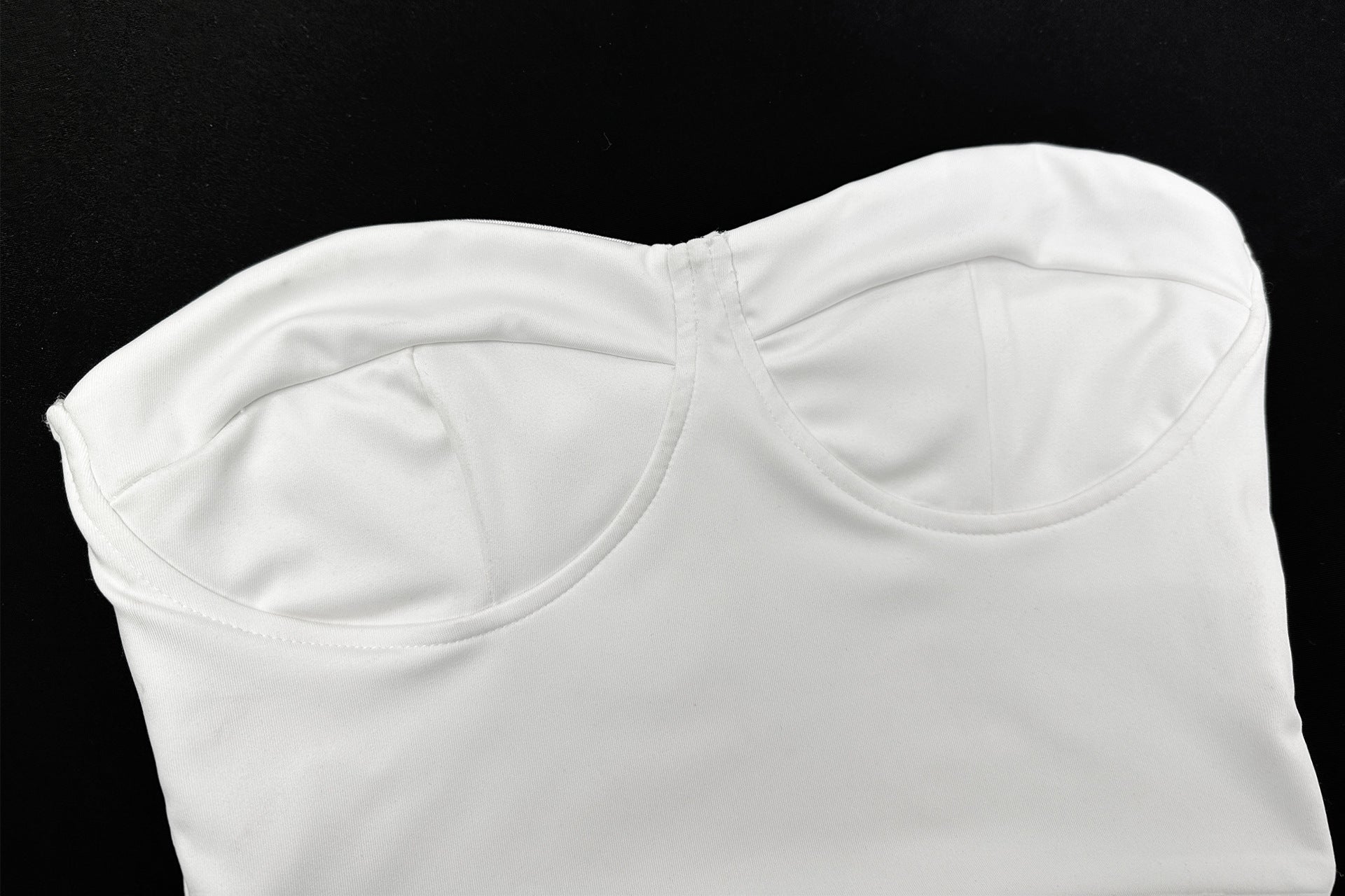 Sexy Strapless top Ruffled Cascading Short Skirt Two-Piece set 10