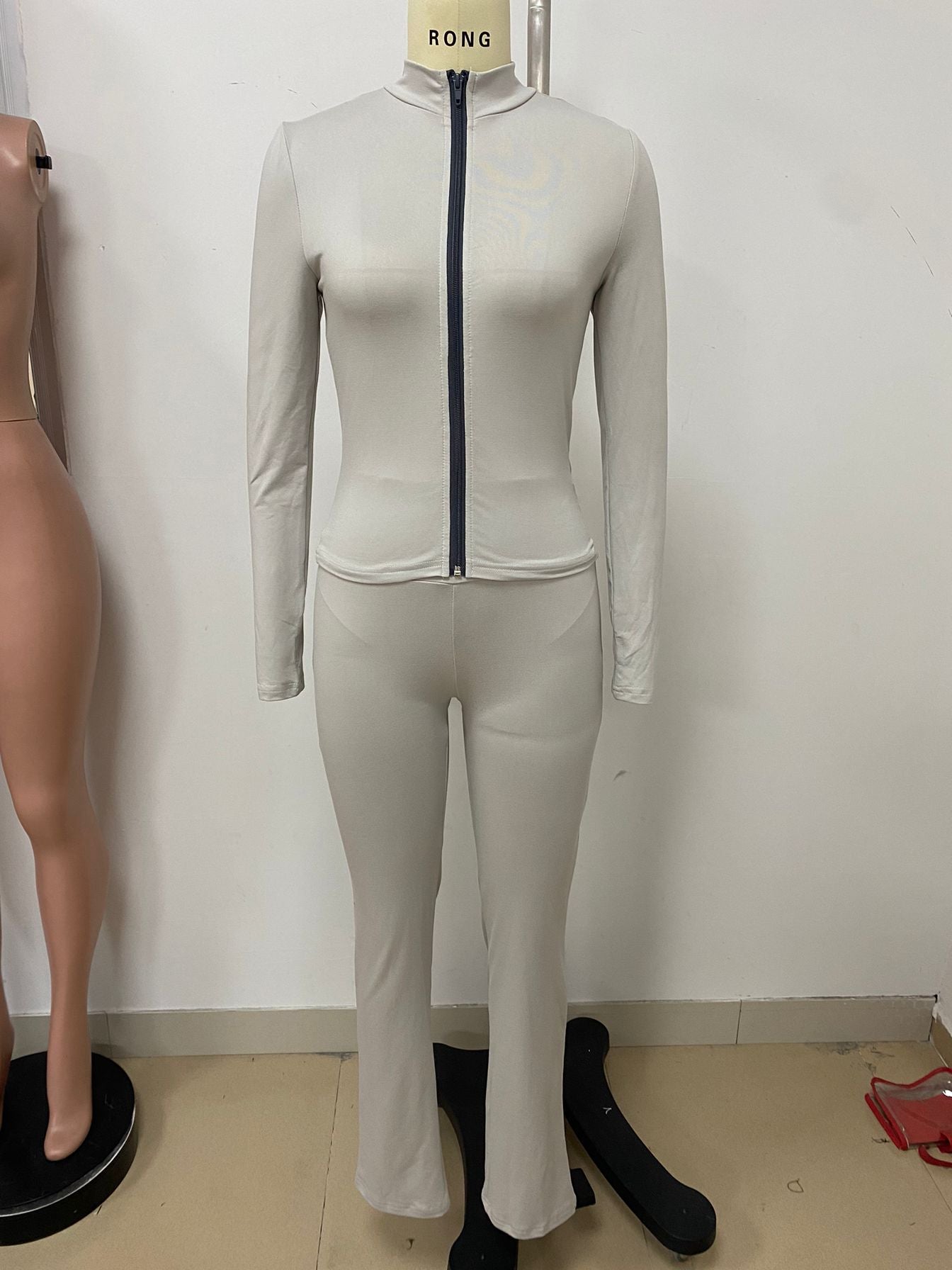 Women Casual Top and Bell Bottom Long Pants Two Piece Set 25