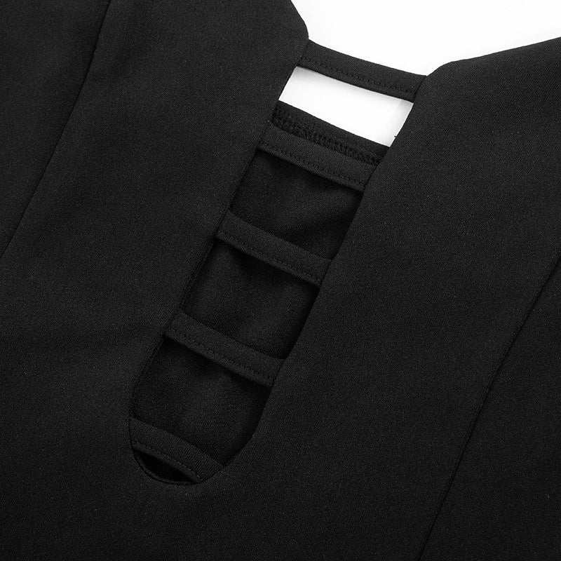 Women's Summer Sexy Strap Hollow High Slit Long Dress 14