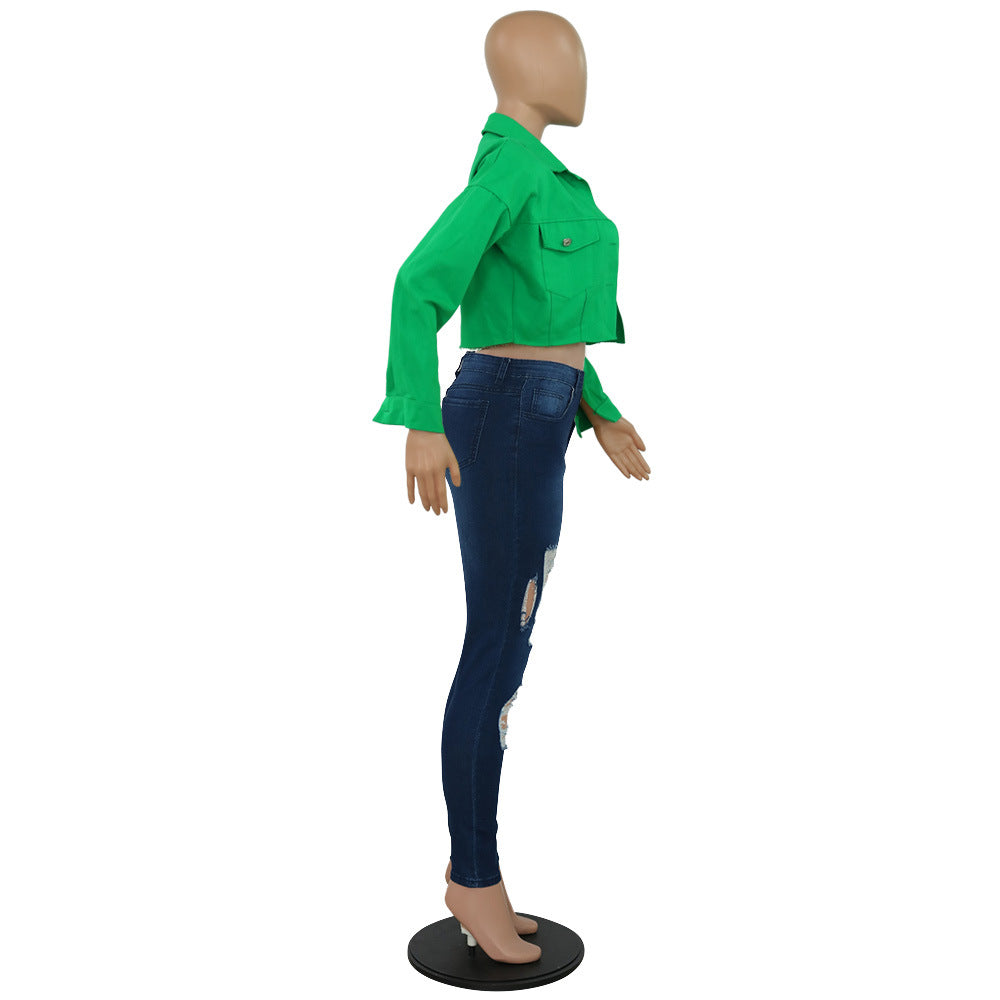 Women Fashion Denim Coat 11