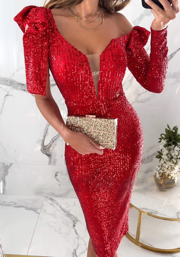 Women Casual Sequin Dress