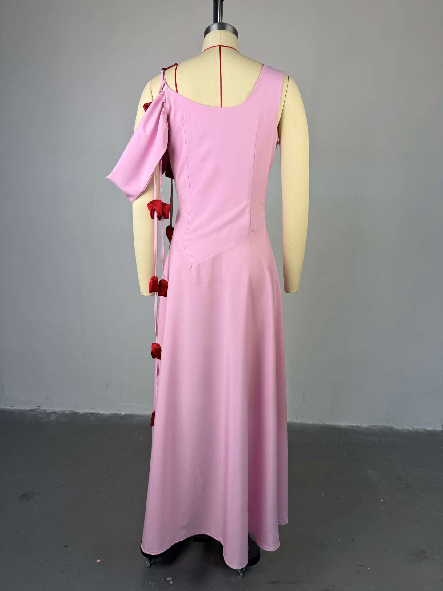 Women's Summer Chic Slash-Shoulder Slim Wasit Strap Maxi Dress 11