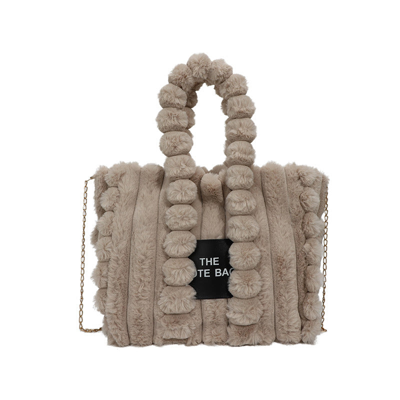 Women winter letter chain shoulder messenger bag tote bag 5