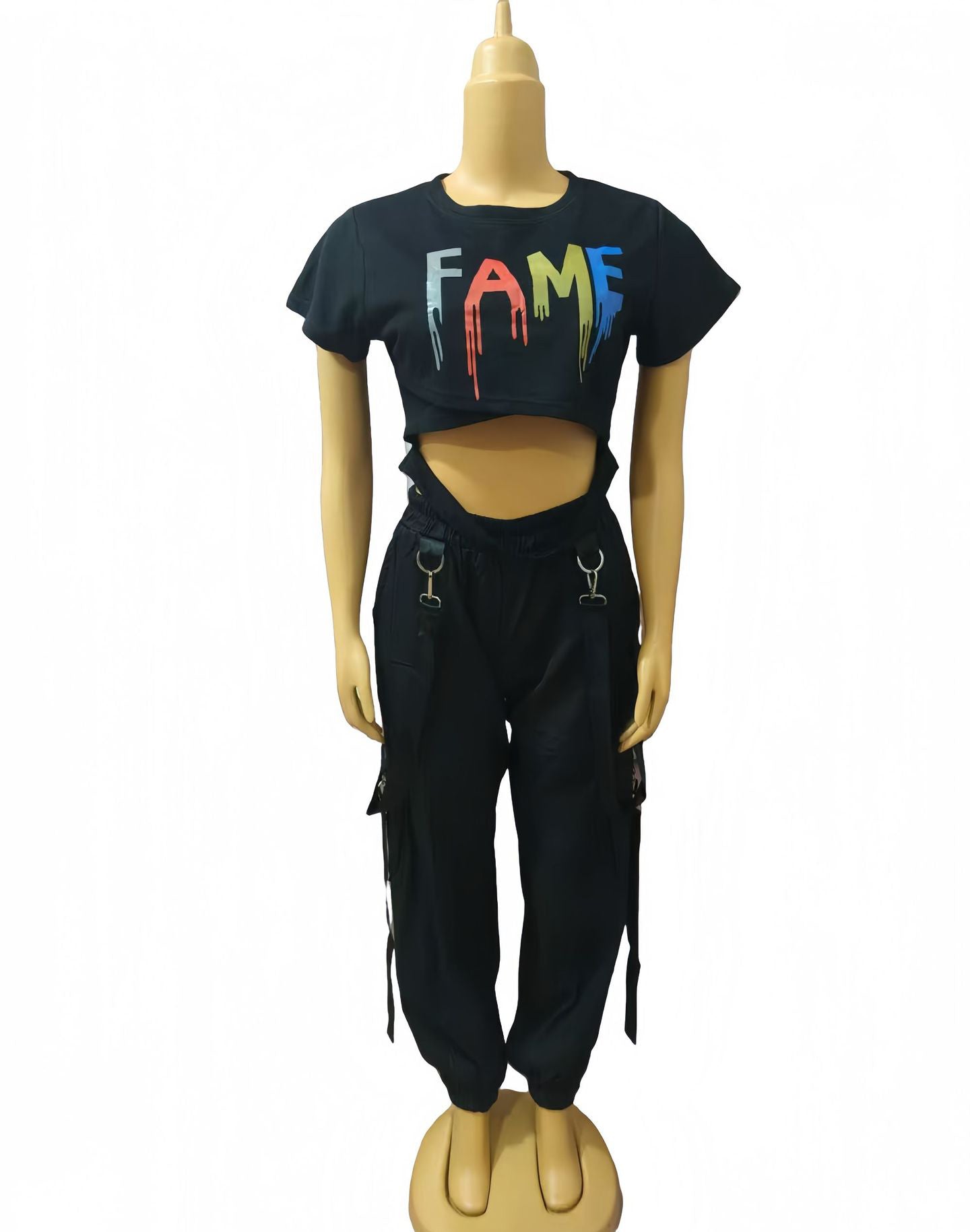 Plus Size African Women Top and trousers Two Piece Set 7