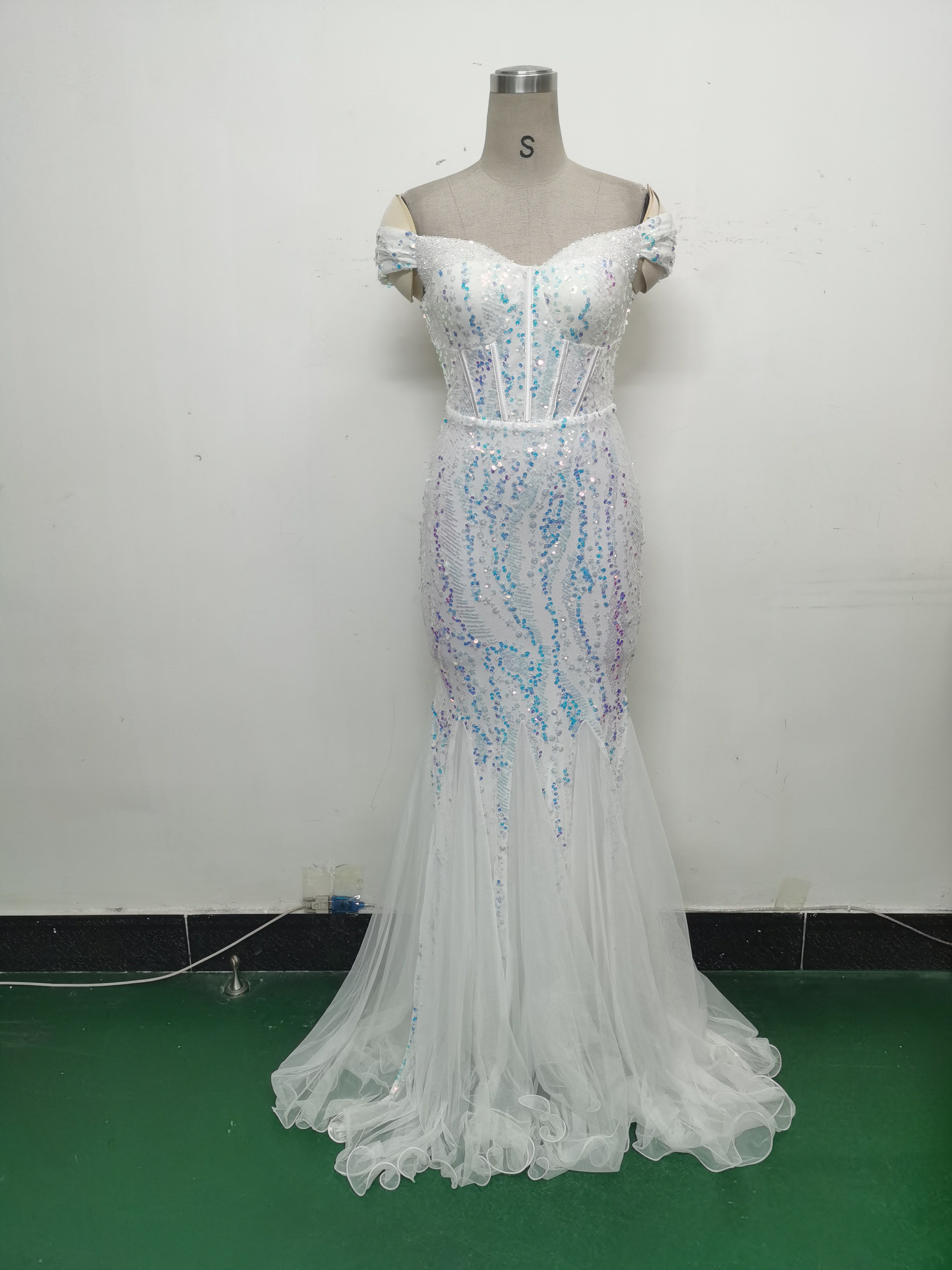 Women Evening Dress Beaded Mesh Beaded Evening Dress 20