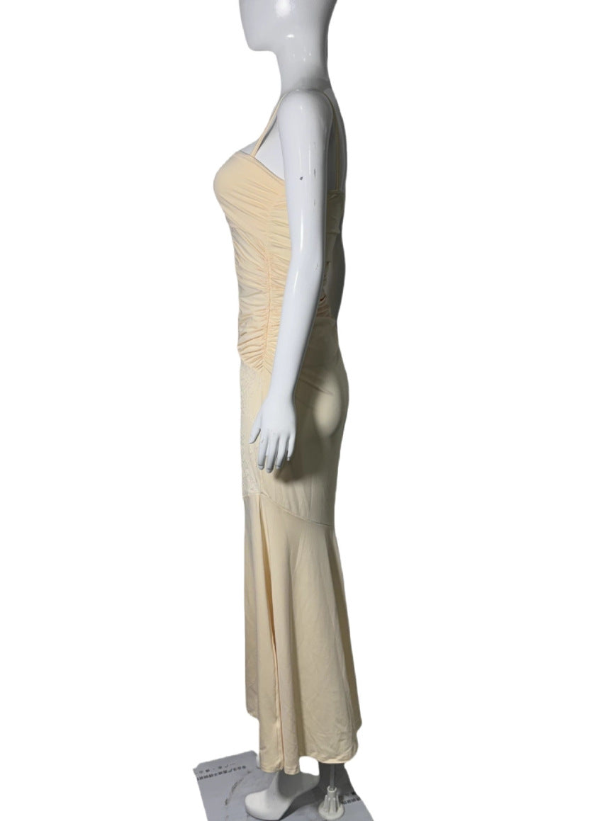 Women Sexy Lace Strap Fishtail Dress 6