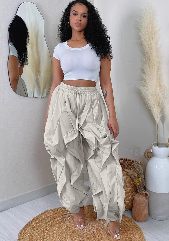 Elegant Career Cargo Patchwork Lace Bloomers