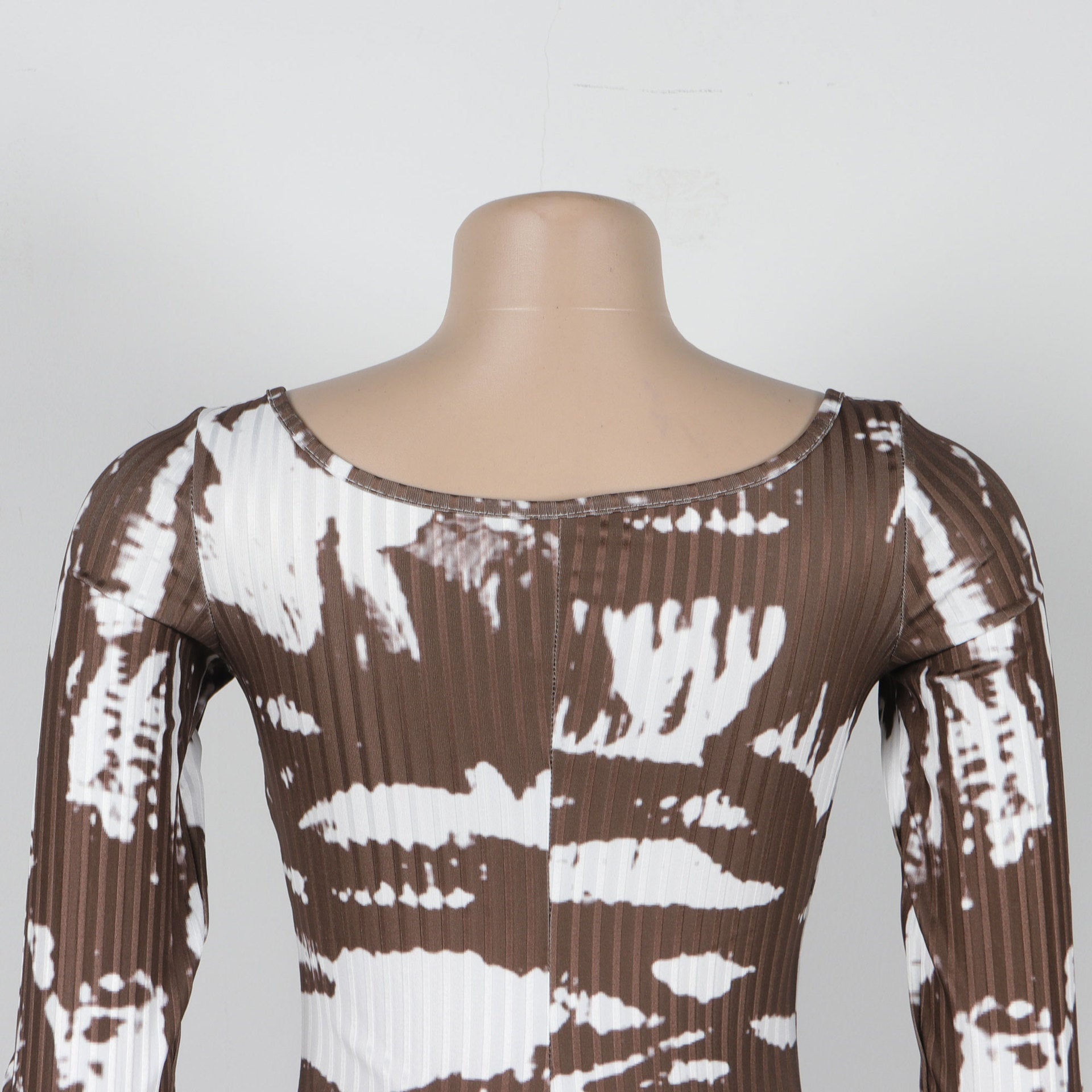 Sexy Printed Back Slit Tight Fitting Bodycon Dress 29