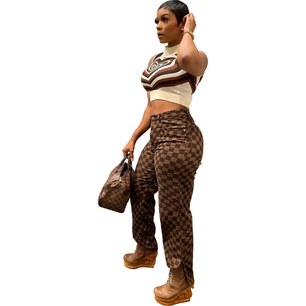 Women Slit Casual Pants 6