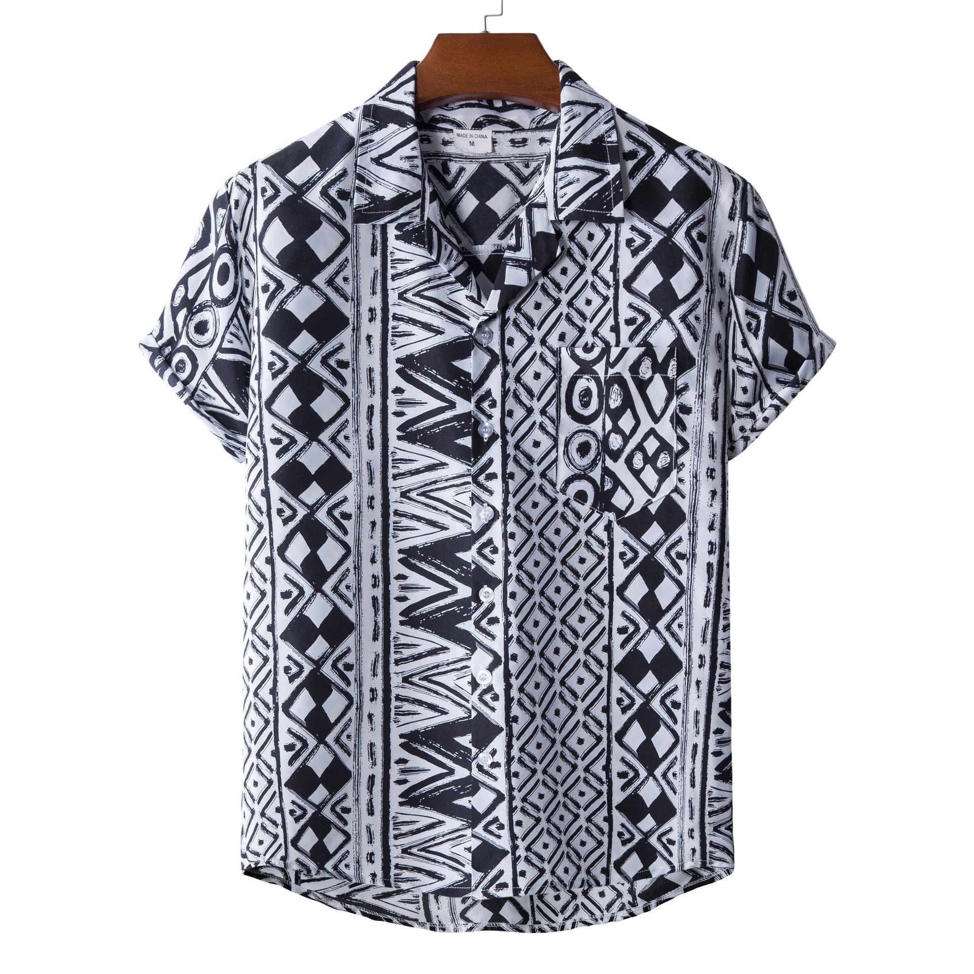 Men's Print Holidays Men's Short Sleeve Casual Shirt 4