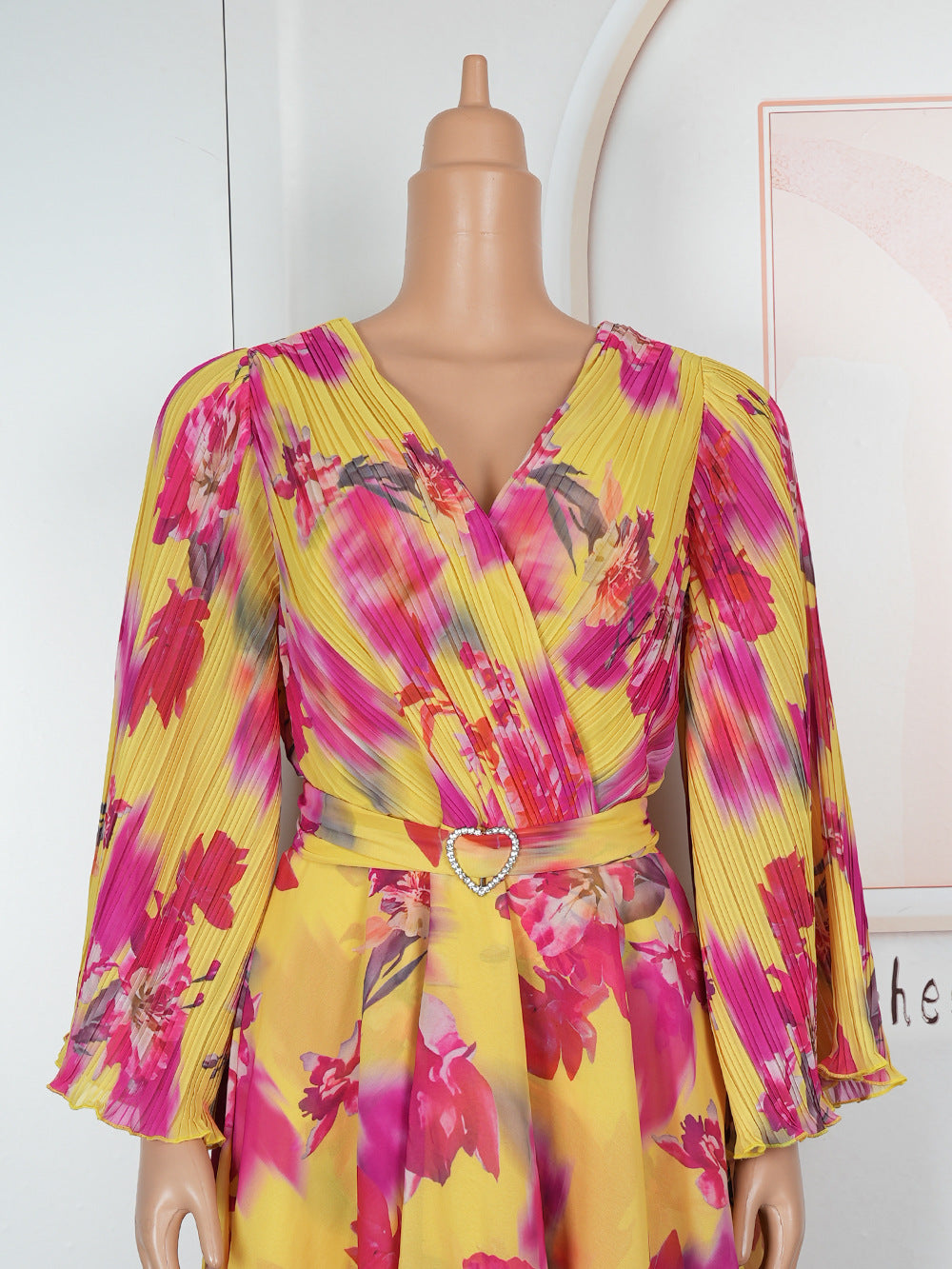 Plus Size  African Women's Floral Print Long Dress 15