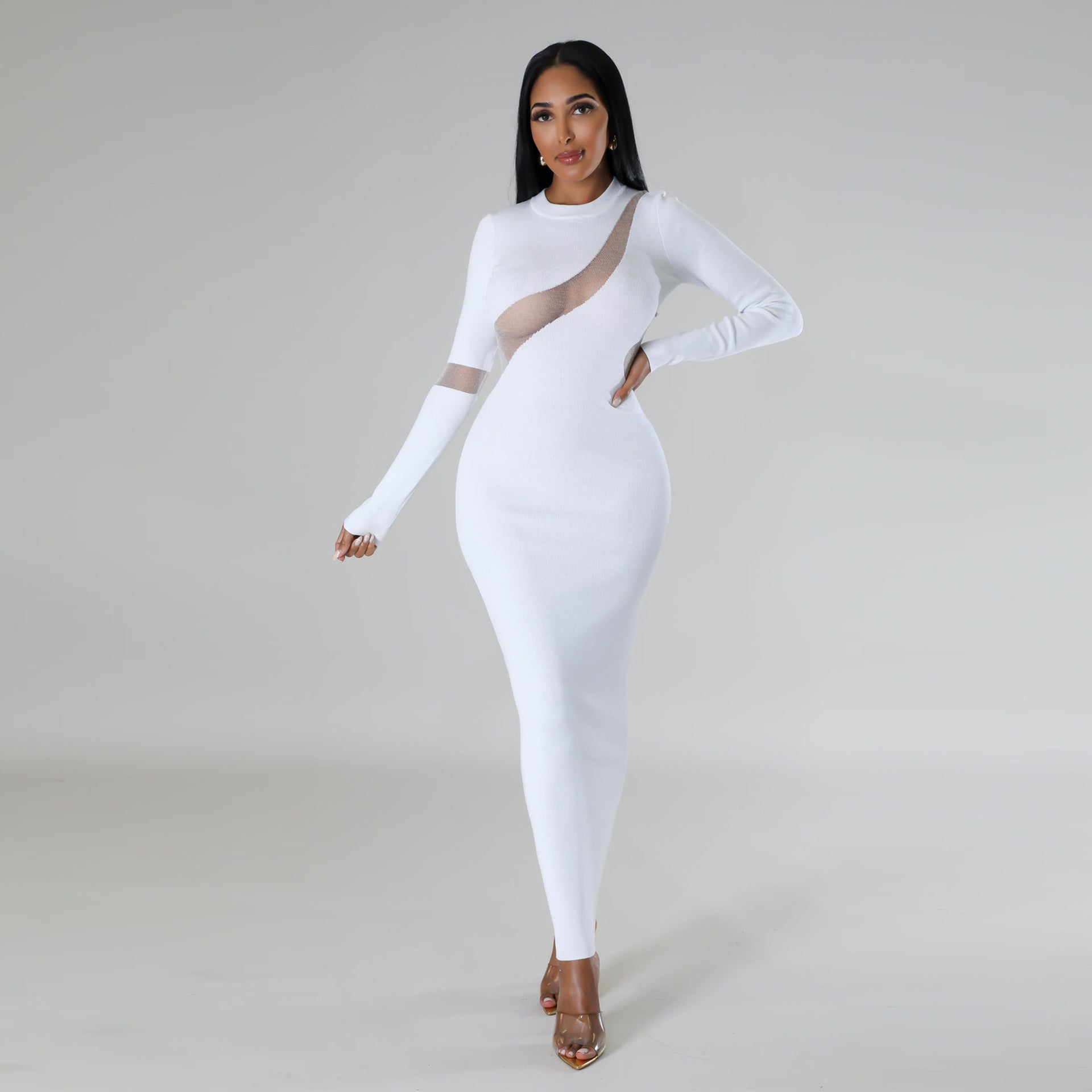 Sexy Slim Bodycon Mesh Dress Club Wear 6