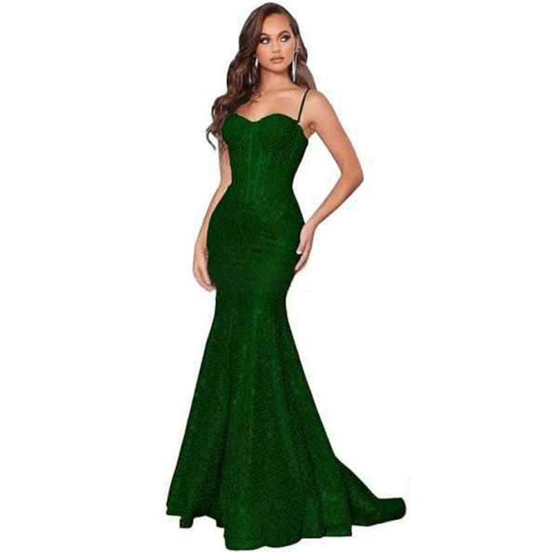 Women Solid Strapless Formal Party Fishtail Evening Dress（Processing time need 3-6 days） 19