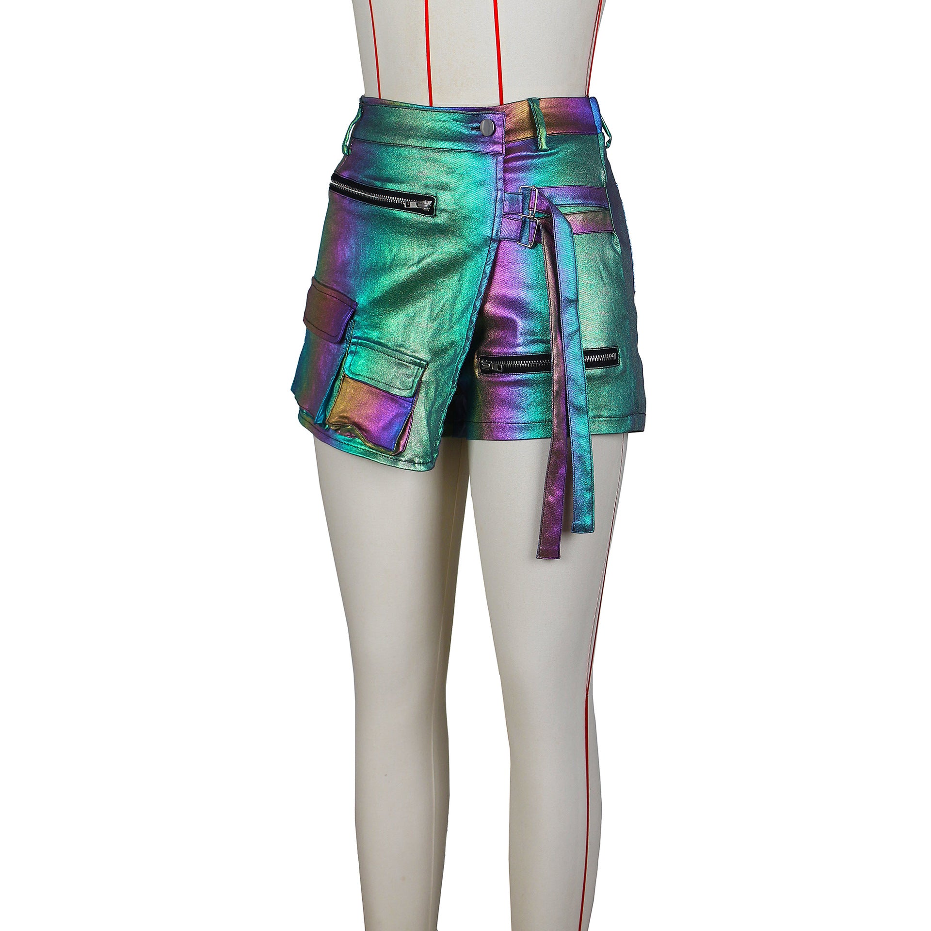 Women's Summer Fashion High Stretch Irregular Pocket Cargo Shorts 18