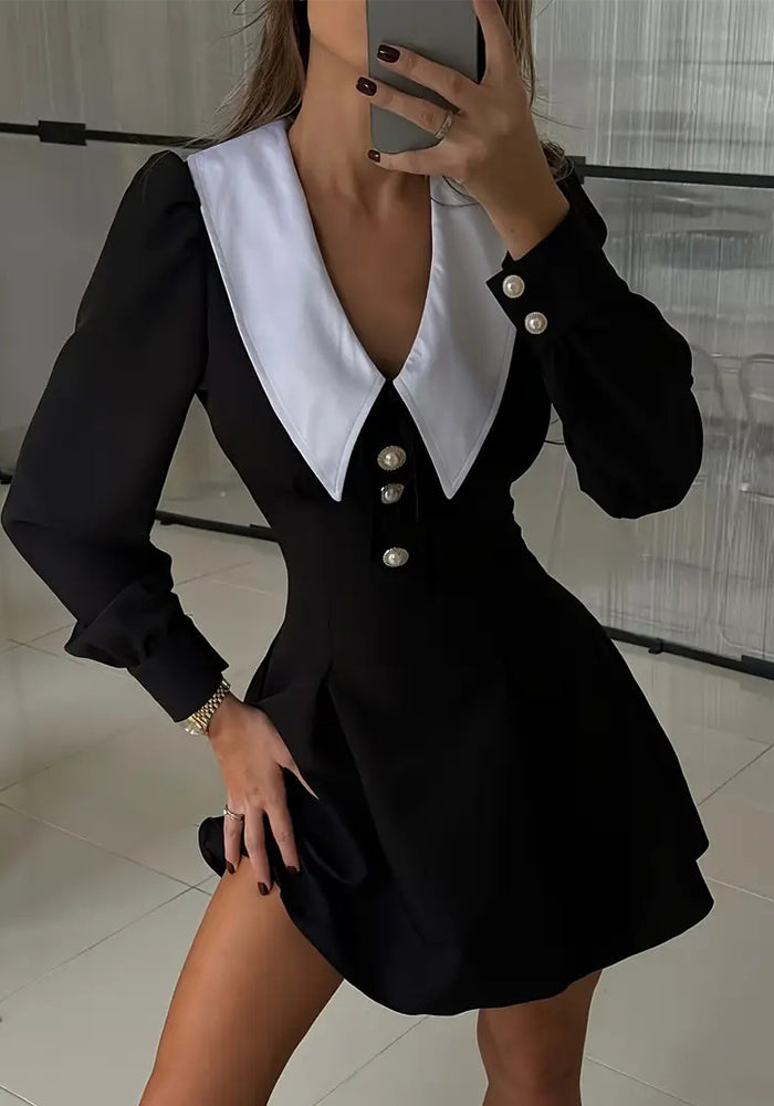 Women French Long-Sleeved Autumn Dress