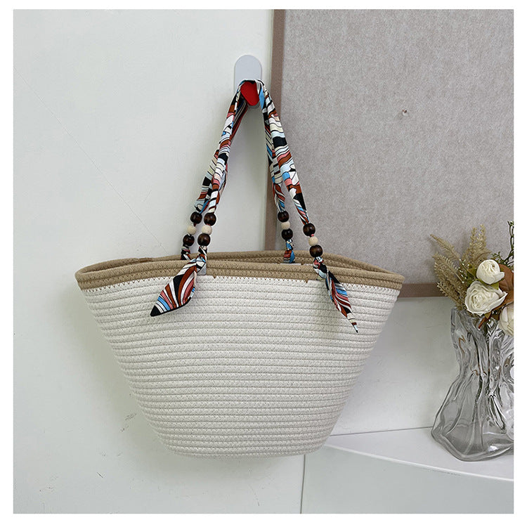 Women Popular Beach Holidays Straw Bag Shoulder Tote Bag 11