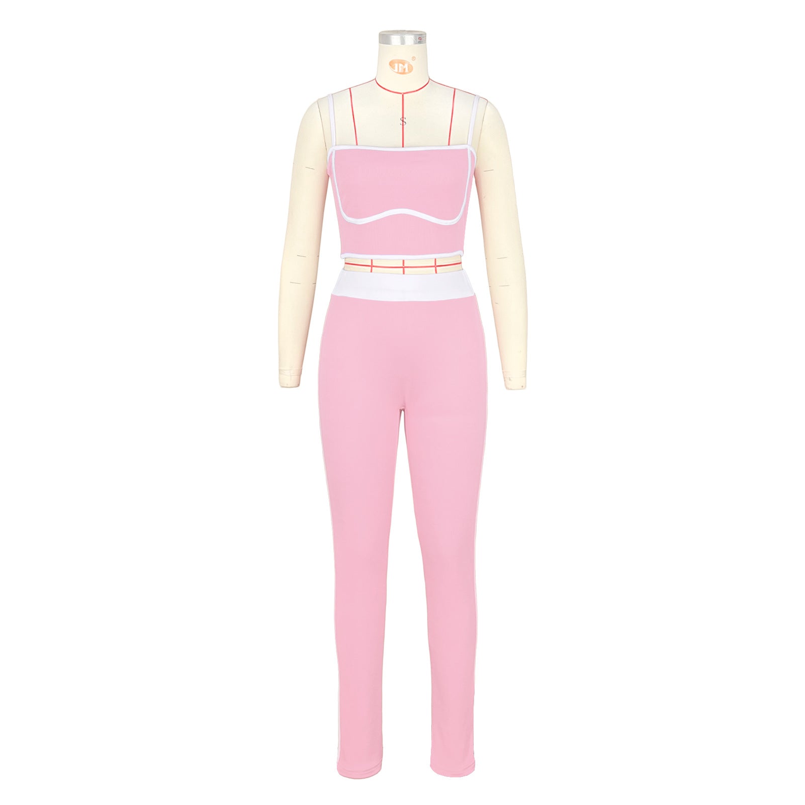 Women Sports Suspender Top and Pants Two-Piece Set 6