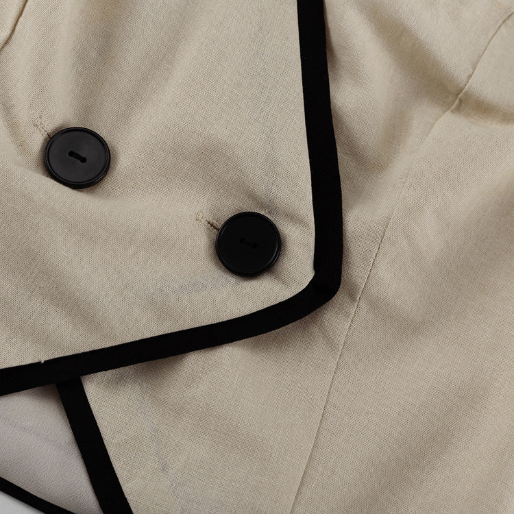 Color Matching Women's Sleeveless Vest Top High Waist Wide Leg Pants Two Piece Set 6