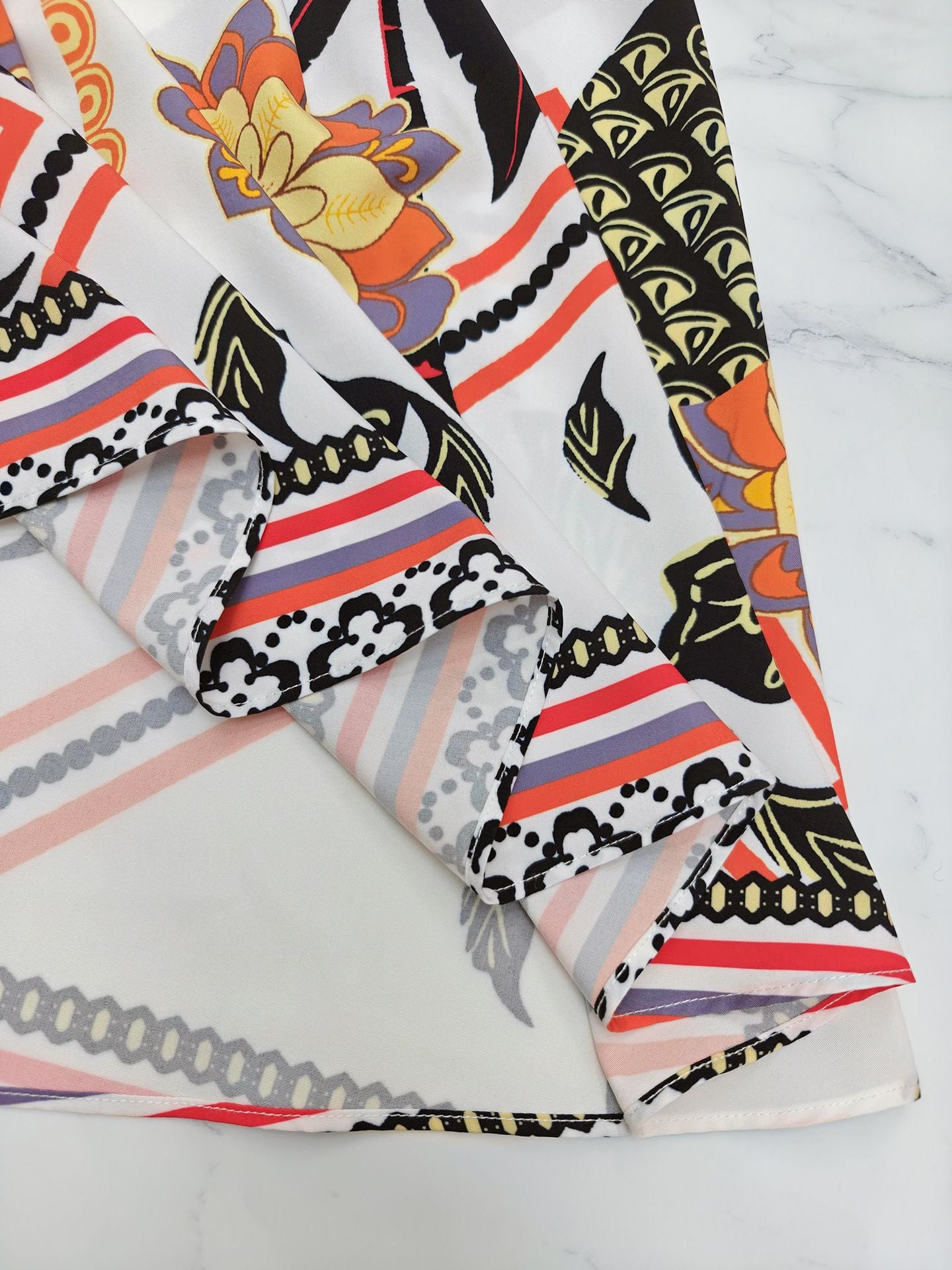 Women Print Holidays Casual Ruffle Sleeve V-Neck Floral Dress 9