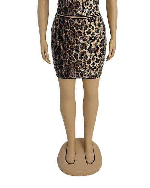 Women nightclub sequined shiny Bodycon skirt 7