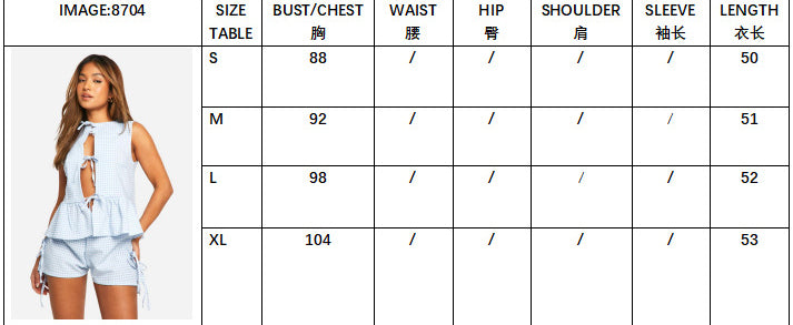 Women's Fashion Casual Bow Tie Lace-Up Vest Shirt 7