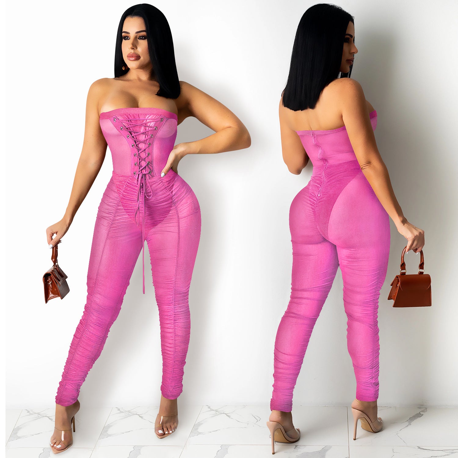 Women Sexy See-Through Jumpsuit 3