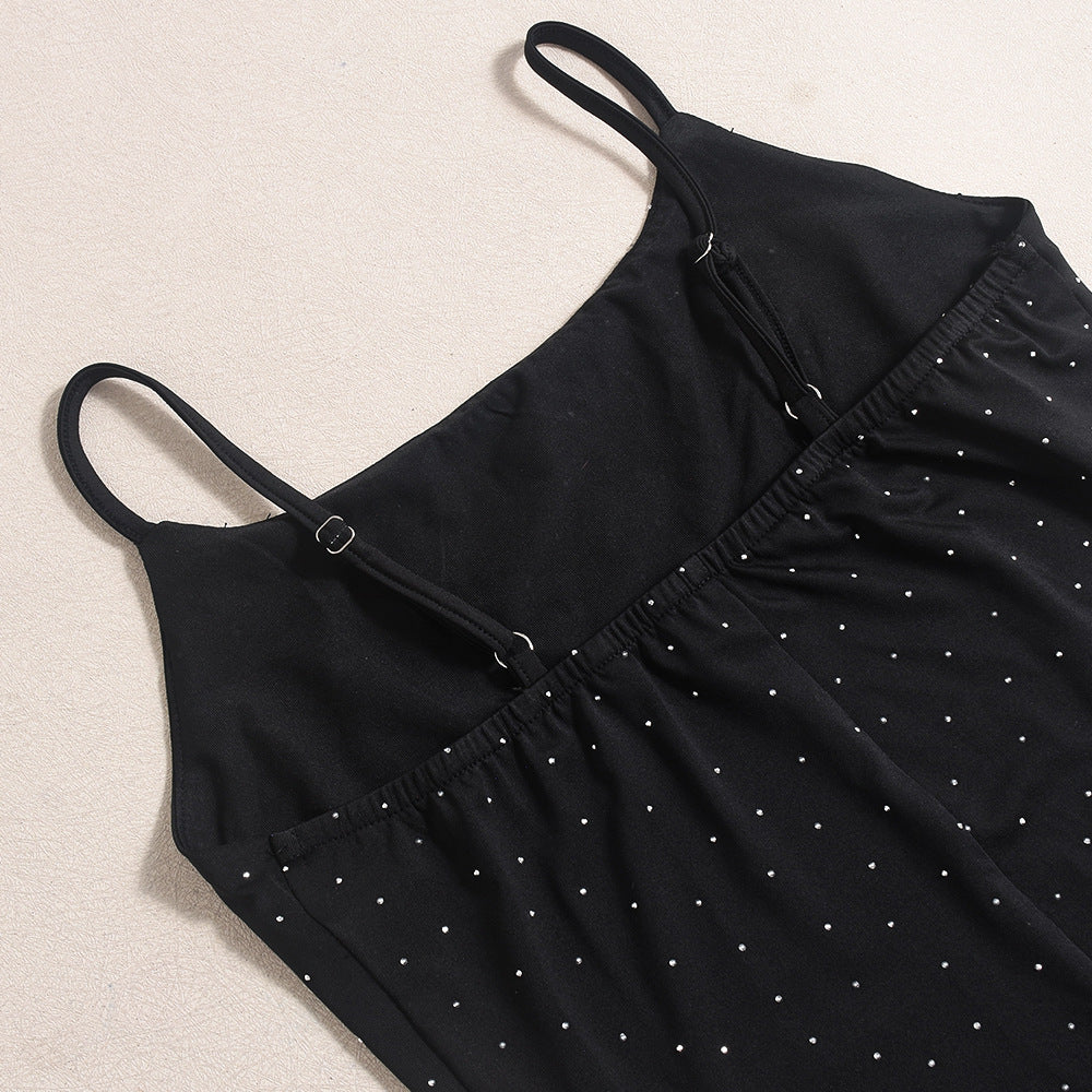 Summer Slimming Low Back Beaded Strap Dress for Women 13