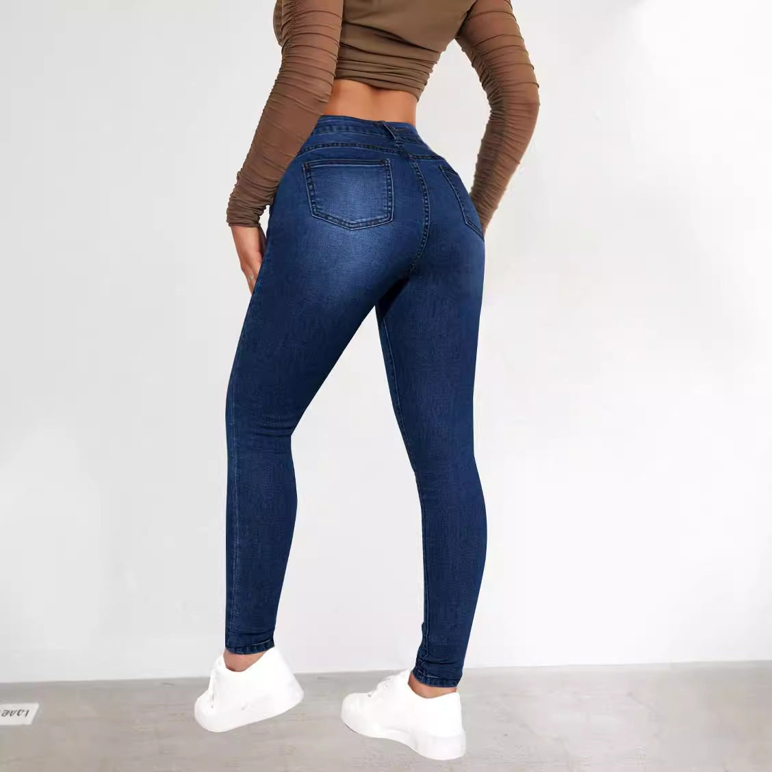 Women autumn stretch Denim Pants 5