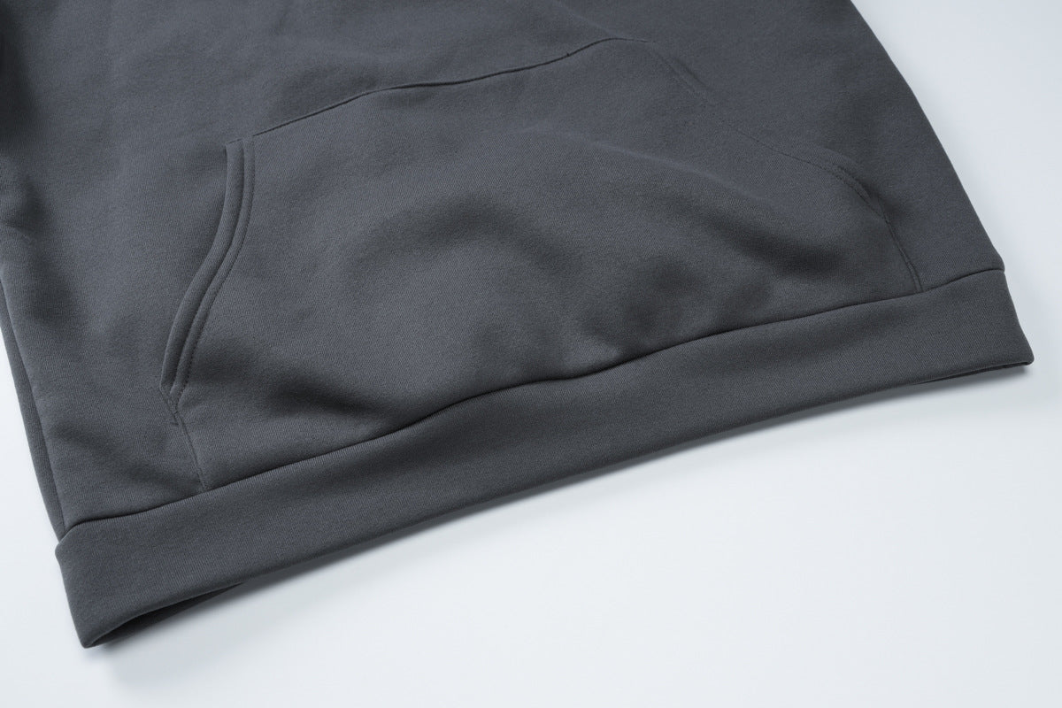 Women Winter Letter Print Long Sleeve Hoodies And Shorts Two-piece Set 18