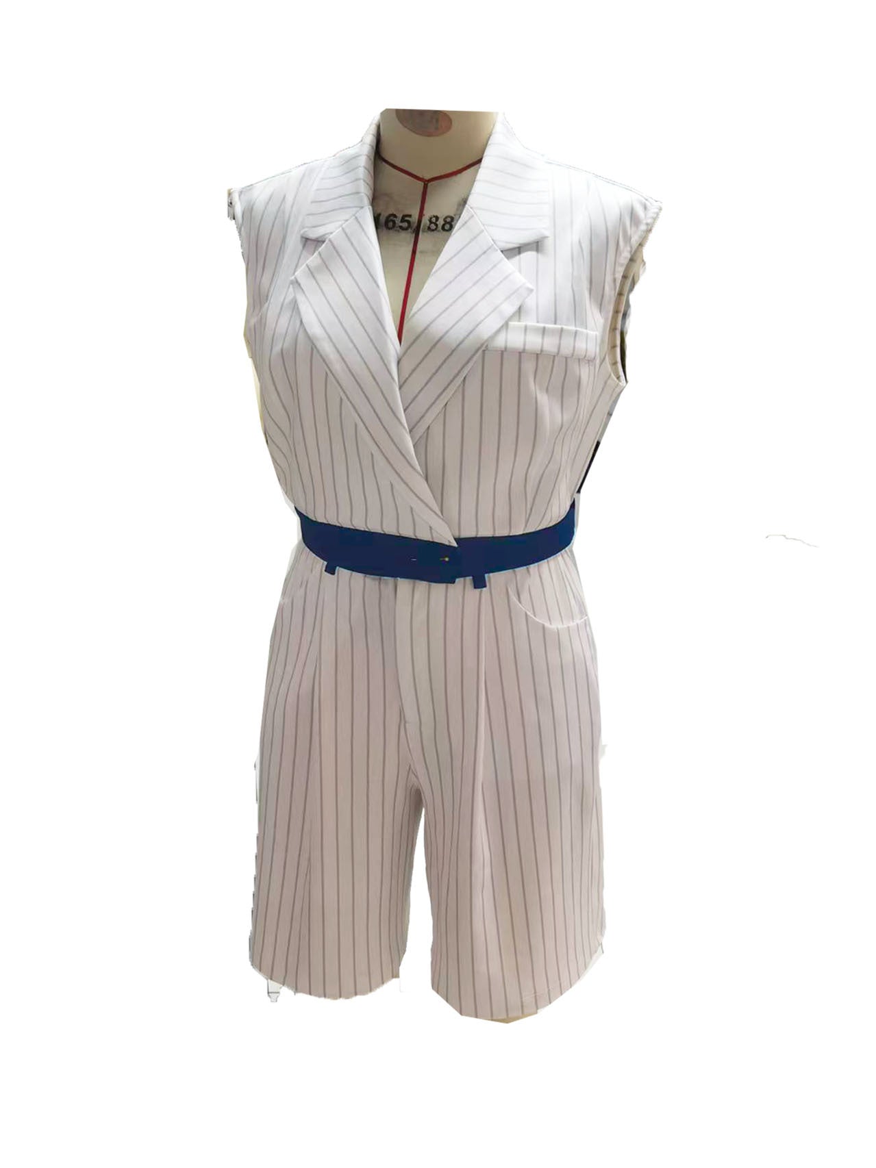 Women Patchwork Sleeveless Vest and Shorts Two-Piece Set 4