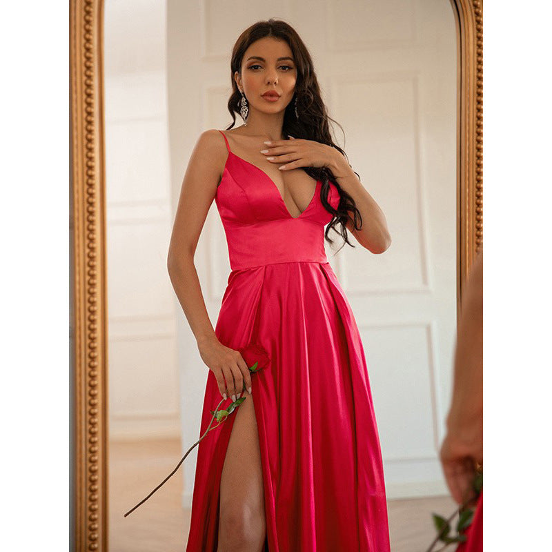 Women Sexy Strapless Slit Formal Party Evening Dress（Processing time need 3-6 days） 8