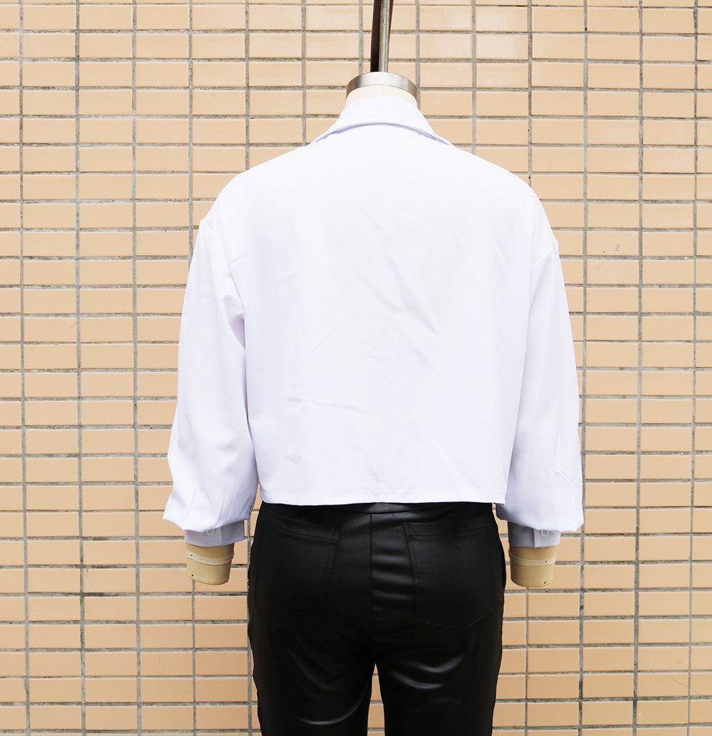 Spring Autumn Women's Fashion Solid Color Long Sleeve Chic Casual Shirt 17