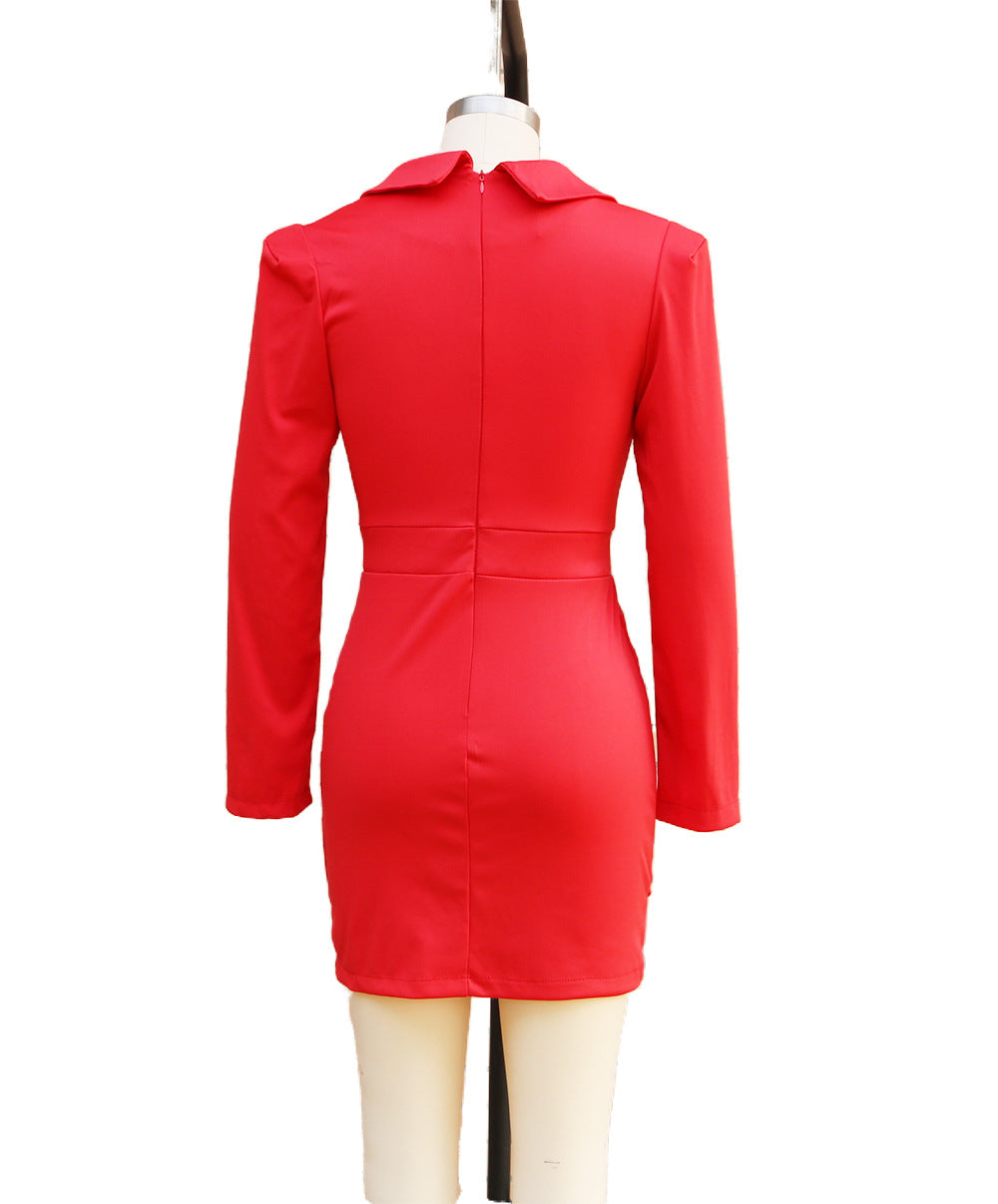 Women Long Sleeve Bodycon Suit Dress 20