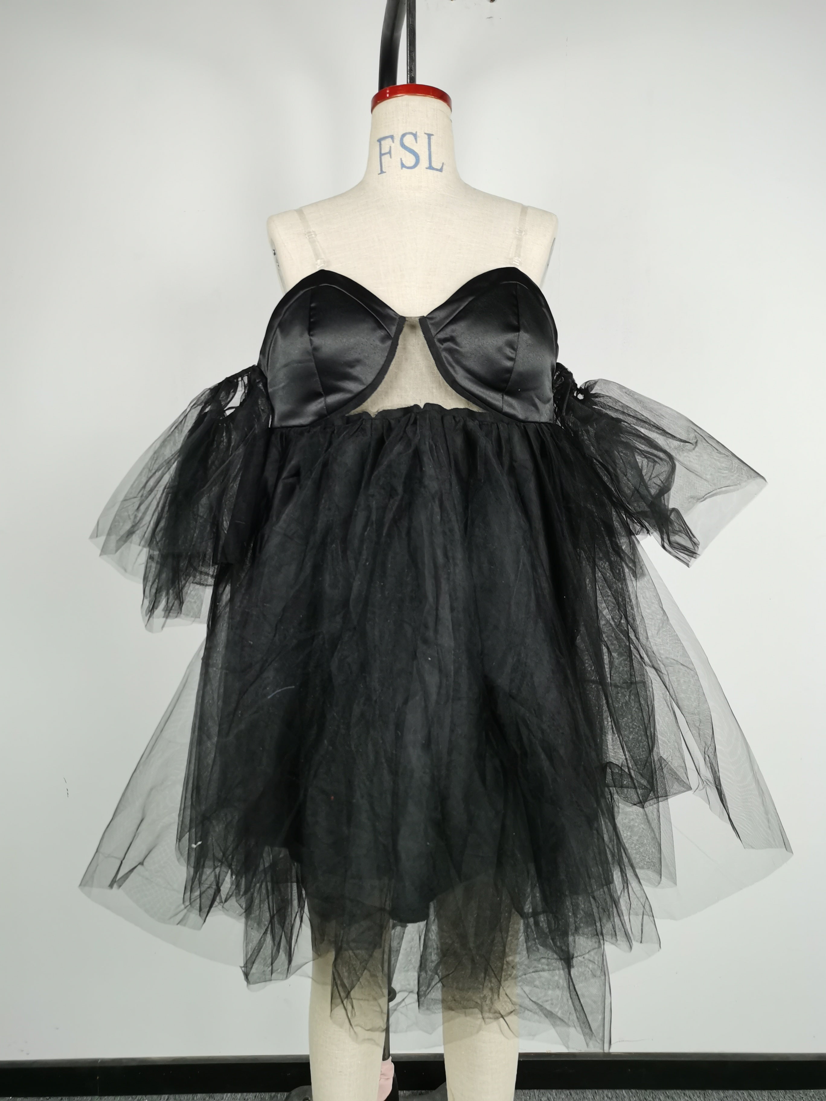 Spring Summer Loose Swing Mesh Short Dress Plus Size Women's Dress 7