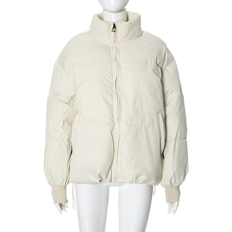 Women long-sleeved high collar zipper warm winter Padding Jacket 10