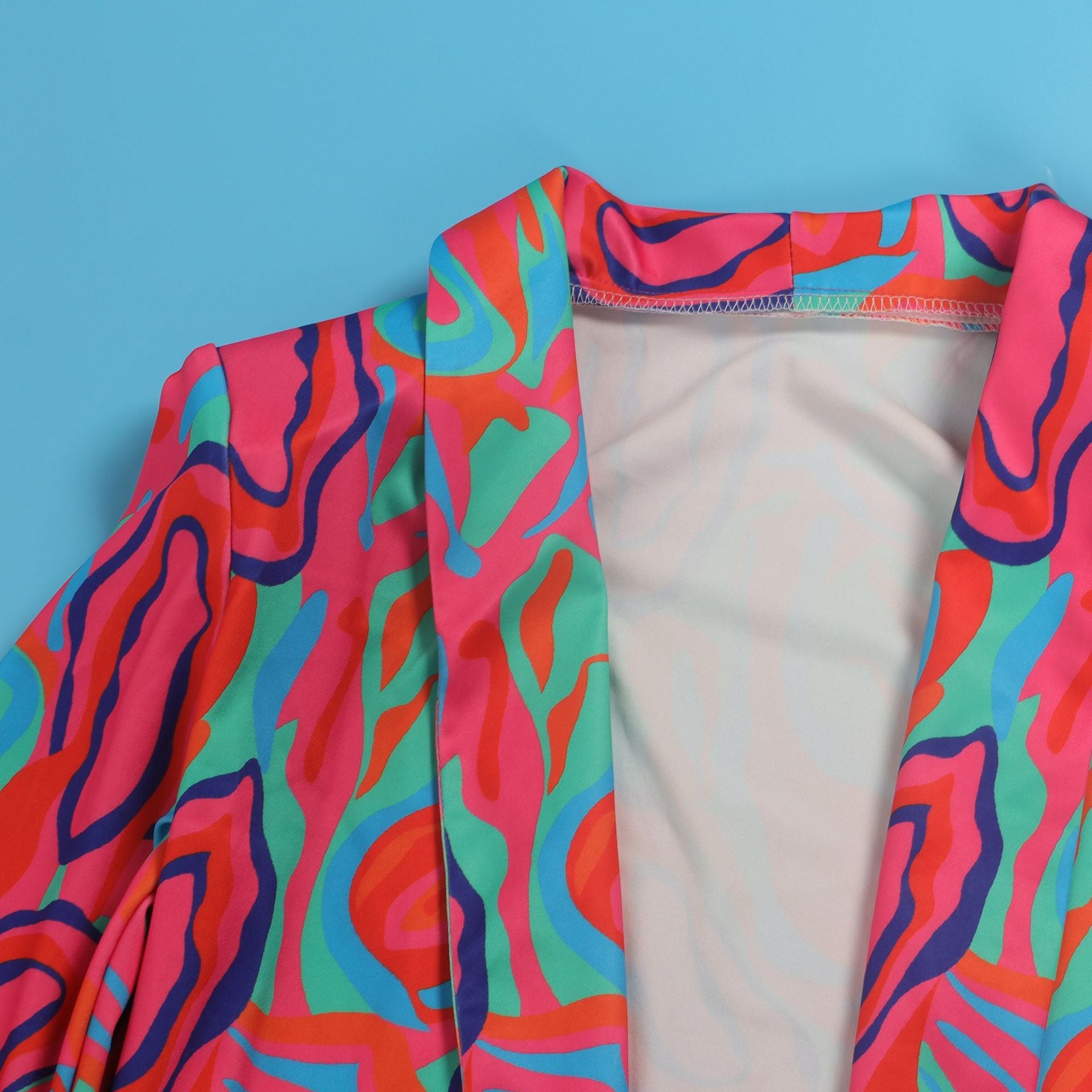 Casual Fashion Multi-Color Print Fashion Blazer Top 63