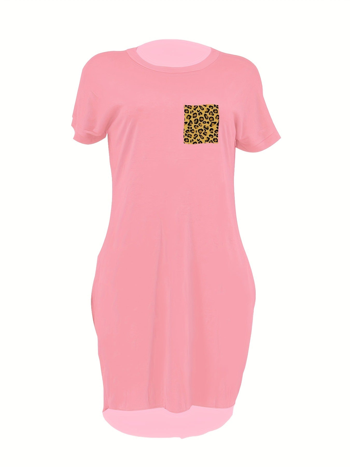 Women Leopard Print Dress with Pockets 14