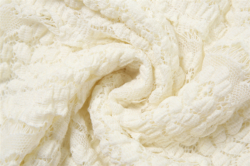 Summer Fashion Chic Sweet Solid Color Hollow Slim Pleated Two Piece Shorts Set For Women 20