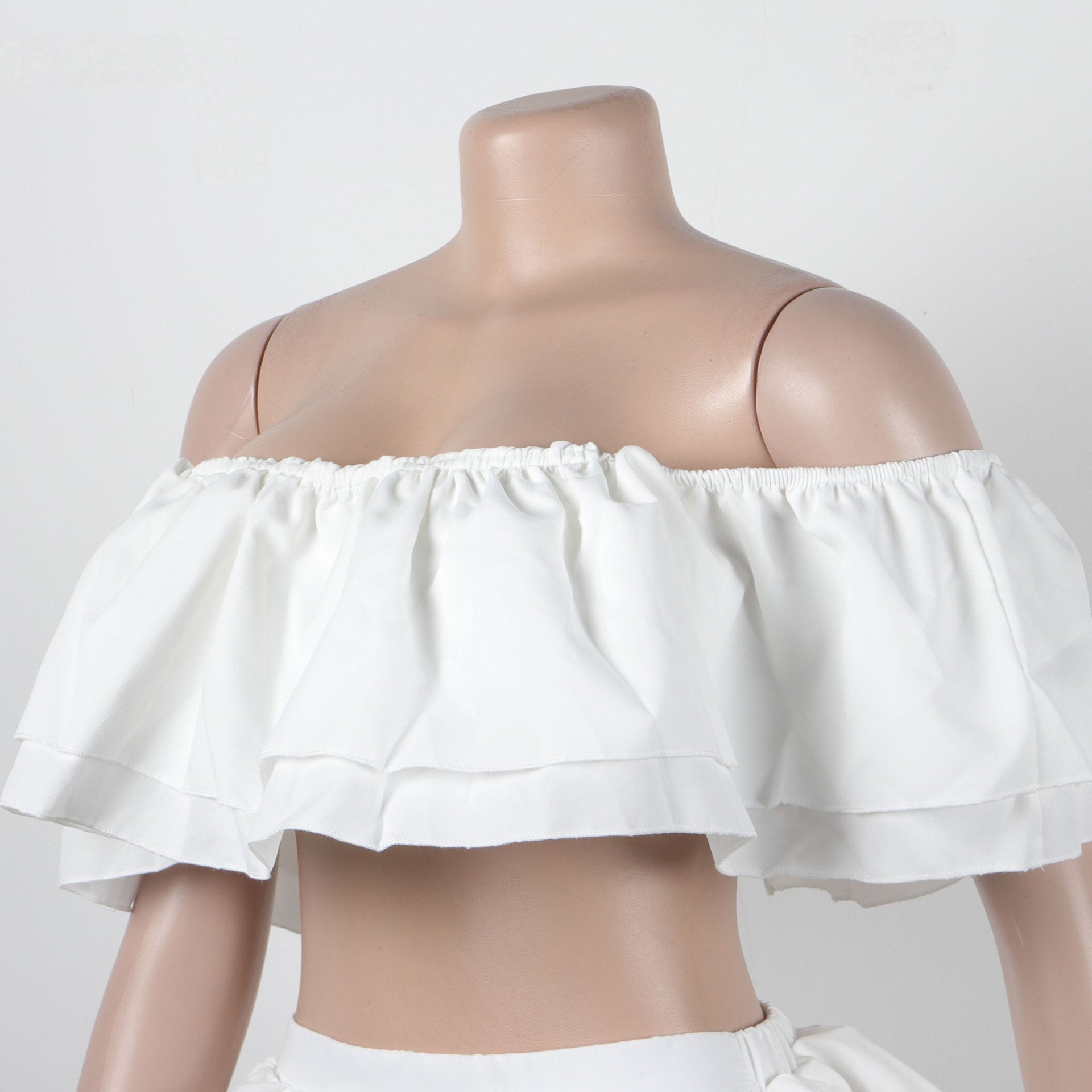 Women Sexy Ruffle Top and Shorts Two-Piece Set 20