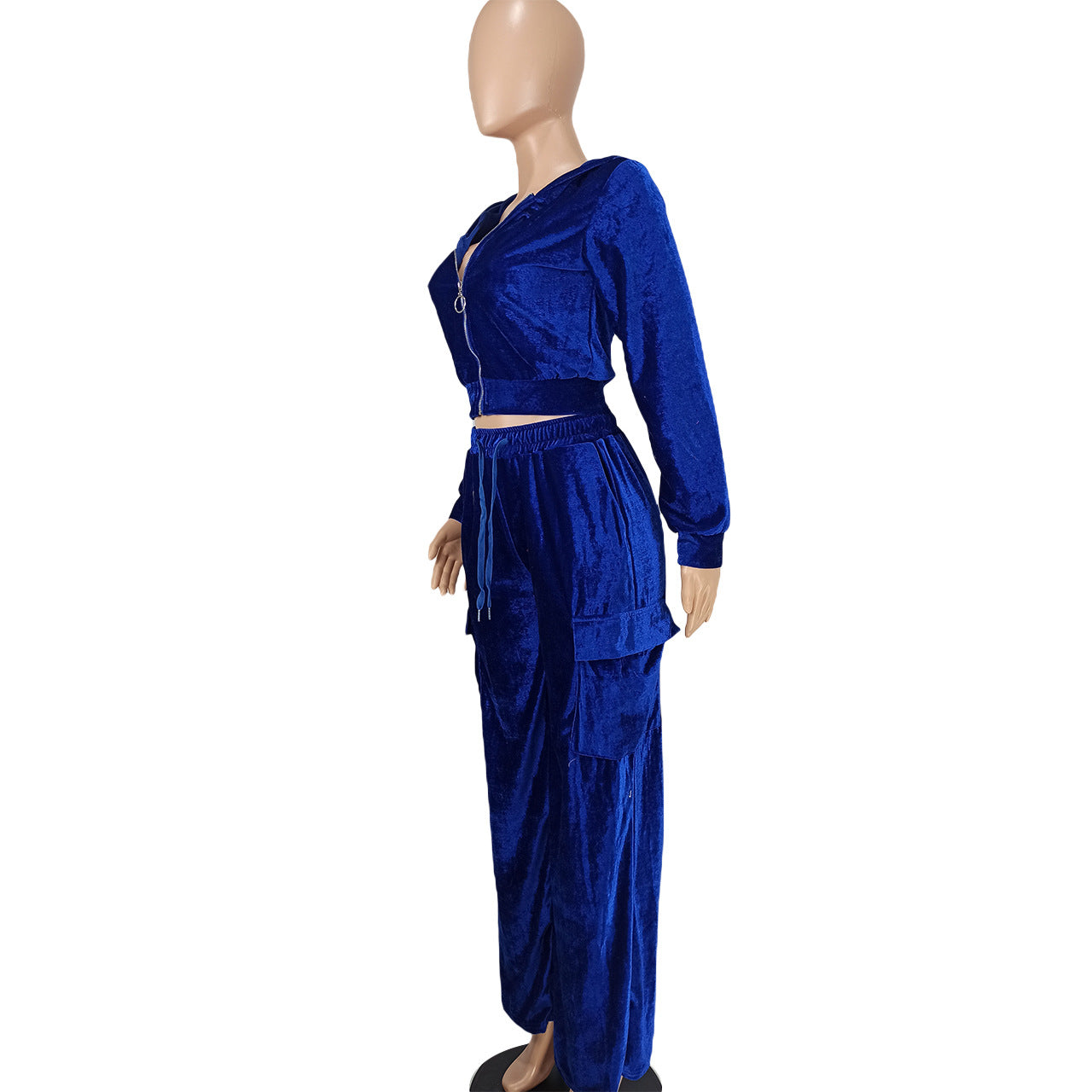 Women Velvet Hoodies and Pant Two-Piece Set 18