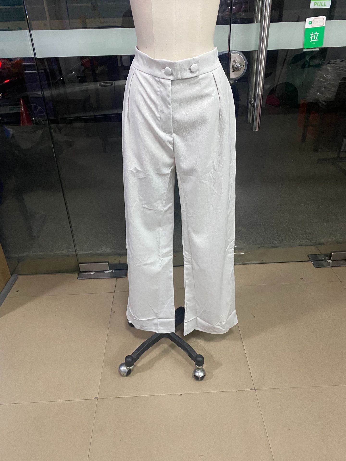 Women's Fashion Loose Sleeveless Top & Solid Color Wide-Leg Casual Pants Set 11