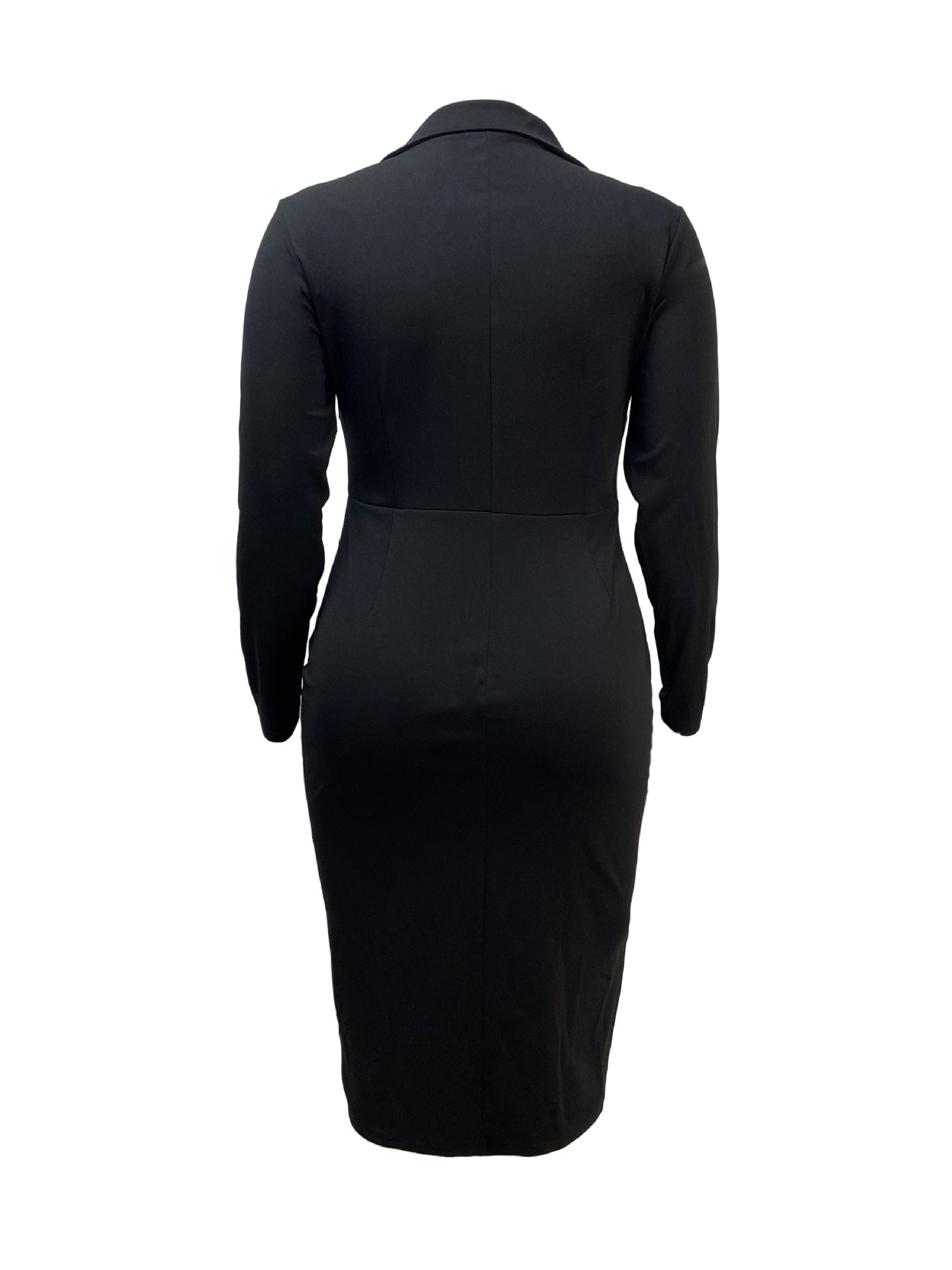 Fashionable Solid Color Long Sleeve Slim Sexy Bodycon Dress