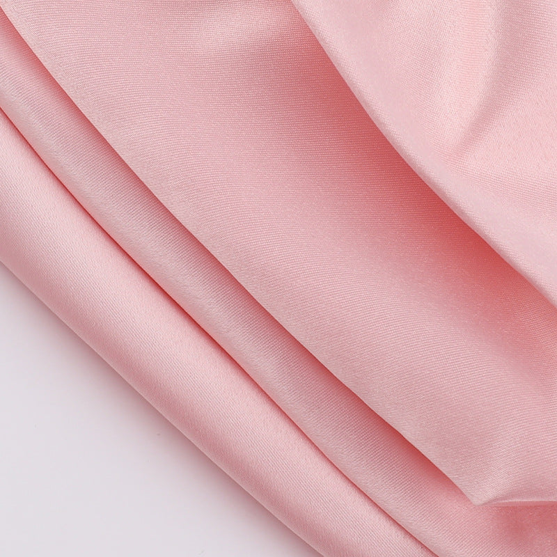 Women sexy Backless big bow Strapless dress 24